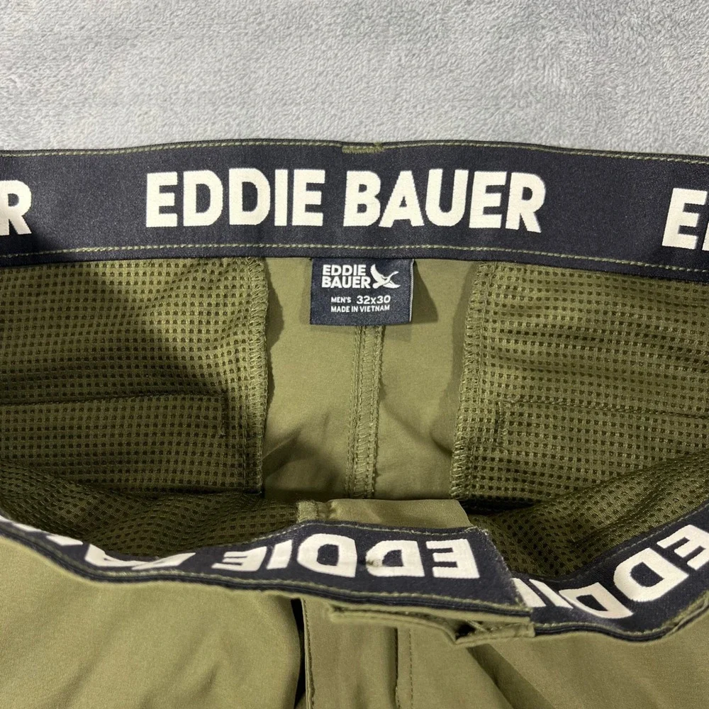 Eddie Bauer Mens Horizon Take Off Chino Olive Green Pants Stretch Outdoor 32x30 - Picture 6 of 10